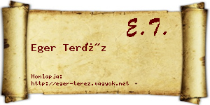 Eger Teréz névjegykártya