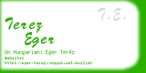 terez eger business card